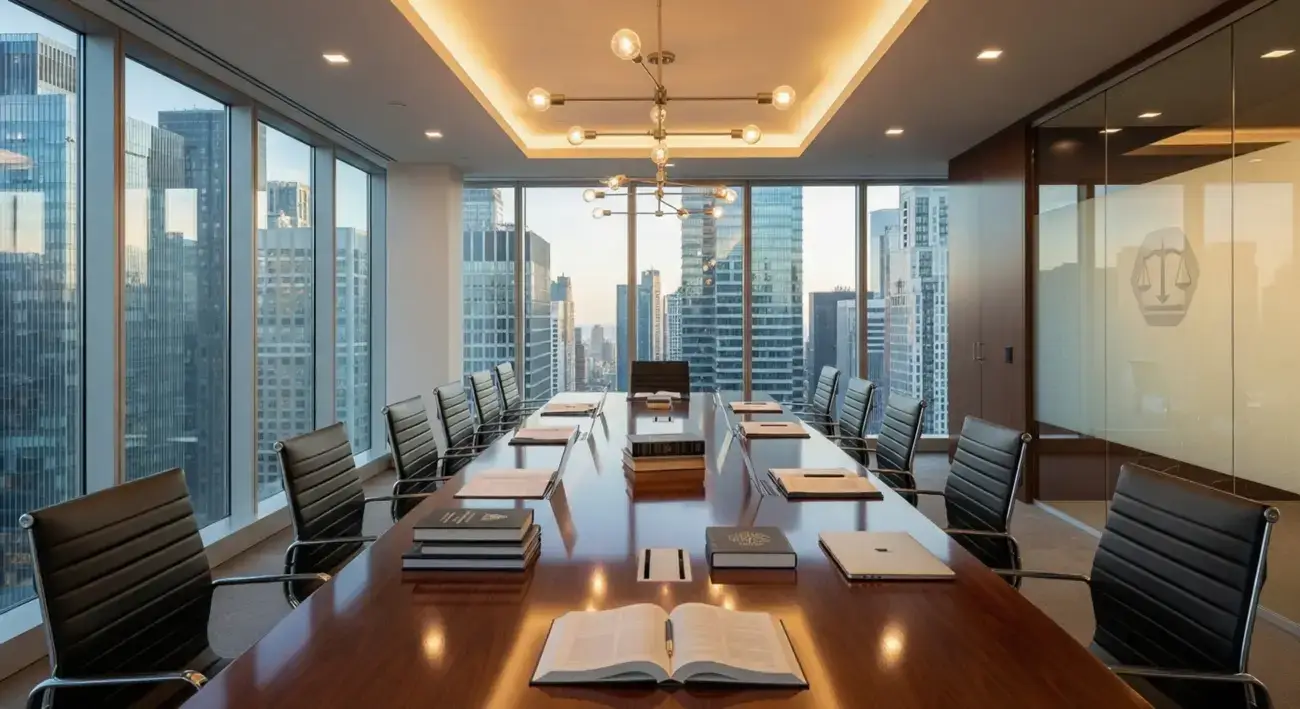 Strategic platform evaluation in modern law firm conference room